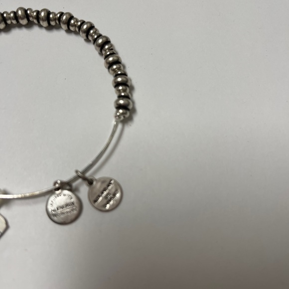 Alex and ANI Shiny Silver-tone NILE Metal BEADED Bangle Bracelet.
Bracelets - Picture 2 of 9